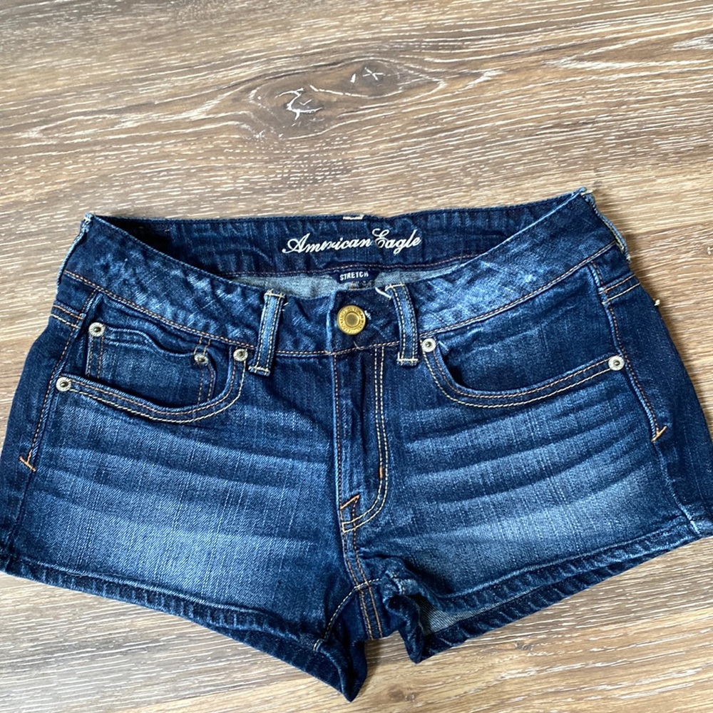 American Eagle Outfitters Women's Denim Shorts - Dark Blue